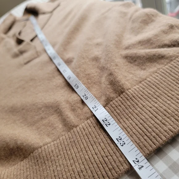 Quince 100% Cashmere Polo Sweater, Teak, M - Picture 5 of 7